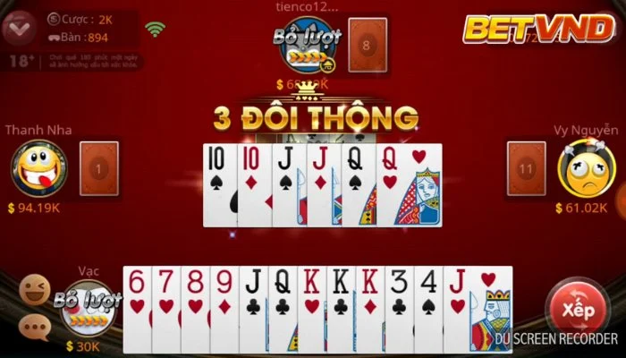 Ba đôi thông bài tiến lên