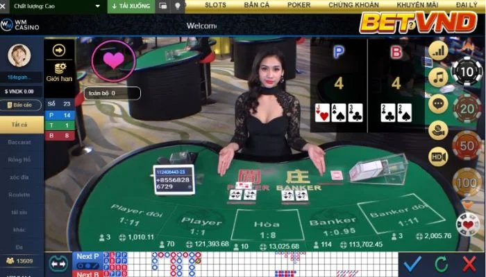 Bảng tính xác suất baccarat